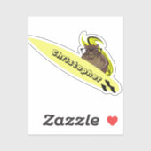 Sticker Naughty Squirrel #370 Surfing (Feuille)