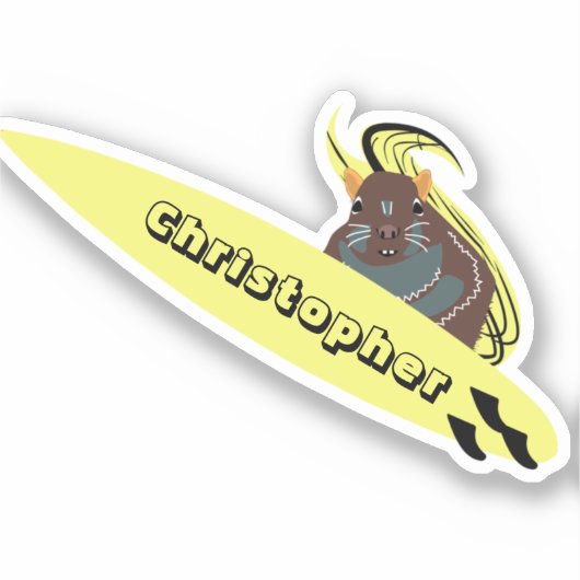 Sticker Naughty Squirrel #373 Surf (Recto)