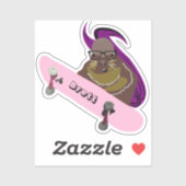 Sticker Naughty Squirrel #375 Brett Skateboard (Feuille)