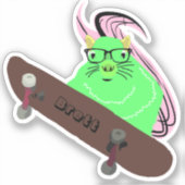 Sticker Naughty Squirrel #384 Brett Skateboard (Recto)