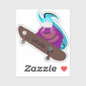 Sticker Naughty Squirrel #395 Brett Skateboard (Feuille)