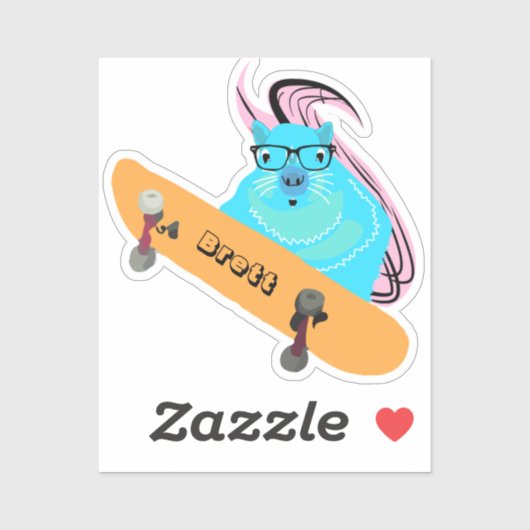 Sticker Naughty Squirrel #404 Brett Skateboard (Feuille)