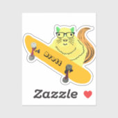 Sticker Naughty Squirrel #409 Brett Skateboard (Feuille)