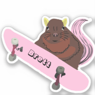 Sticker Naughty Squirrel #412 Brett Skateboard