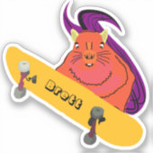 Sticker Naughty Squirrel #423 Brett Skateboard (Recto)