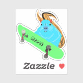 Sticker Naughty Squirrel #430 Brett Skateboard (Feuille)