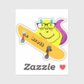 Sticker Naughty Squirrel #434 Brett Skateboard (Feuille)