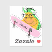 Sticker Naughty Squirrel #437 Brett Skateboard (Feuille)