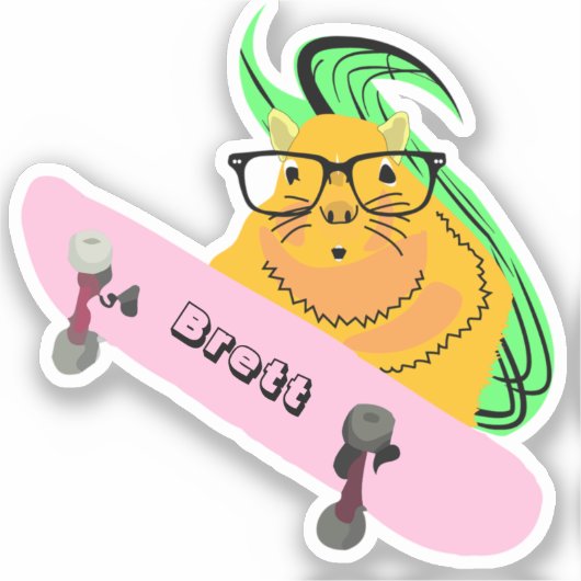 Sticker Naughty Squirrel #437 Brett Skateboard (Recto)