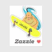 Sticker Naughty Squirrel #440 Brett Skateboard (Feuille)