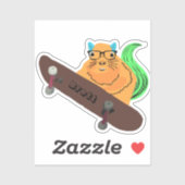 Sticker Naughty Squirrel #442 Brett Skateboard (Feuille)