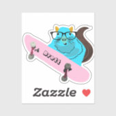 Sticker Naughty Squirrel #443 Brett Skateboard (Feuille)