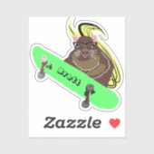 Sticker Naughty Squirrel #447 Brett Skateboard (Feuille)
