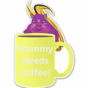 Sticker Naughty Squirrel #449 Coffee Cup