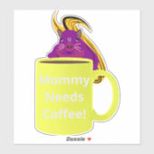 Sticker Naughty Squirrel #449 Coffee Cup (Feuille)