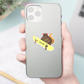Sticker Naughty Squirrel #458 Brett Skateboard (Téléphone)