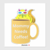 Sticker Naughty Squirrel #463 Coffee Cup (Feuille)