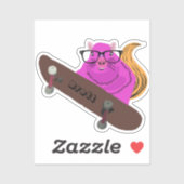 Sticker Naughty Squirrel #466 Brett Skateboard (Feuille)