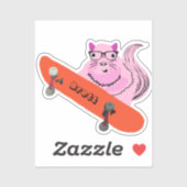 Sticker Naughty Squirrel #500 Brett Skateboard (Feuille)