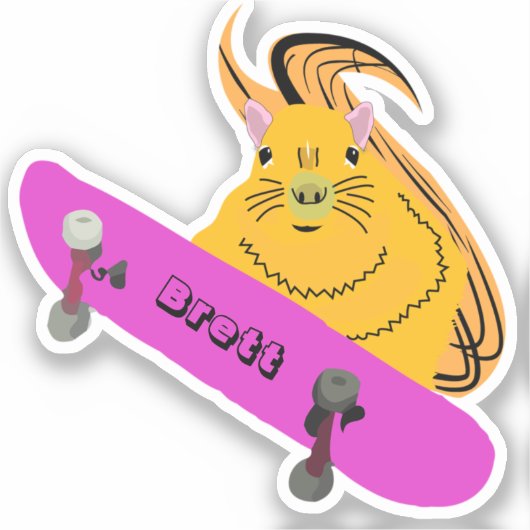 Sticker Naughty Squirrel #502 Brett Skateboard (Recto)