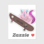 Sticker Naughty Squirrel #503 Brett Skateboard (Feuille)