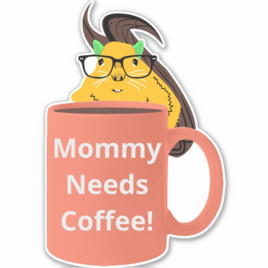 Sticker Naughty Squirrel #515 Coffee Cup (Devant)