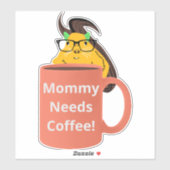 Sticker Naughty Squirrel #515 Coffee Cup (Feuille)