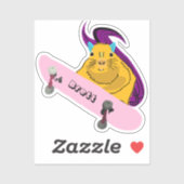 Sticker Naughty Squirrel #521 Brett Skateboard (Feuille)