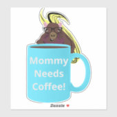 Sticker Naughty Squirrel #524 Coffee Cup (Feuille)