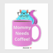 Sticker Naughty Squirrel #528 Coffee Cup (Feuille)