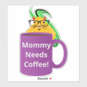 Sticker Naughty Squirrel #530 Coffee Cup (Feuille)
