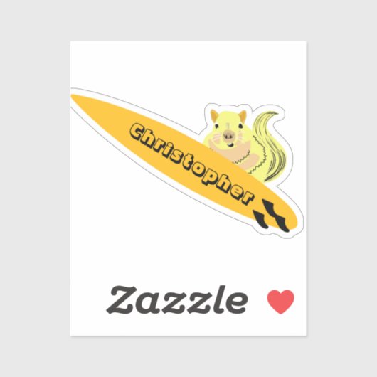 Sticker Naughty Squirrel #531 Surf (Feuille)