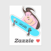 Sticker Naughty Squirrel #537 Brett Skateboard (Feuille)