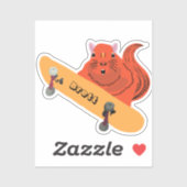 Sticker Naughty Squirrel #547 Brett Skateboard (Feuille)