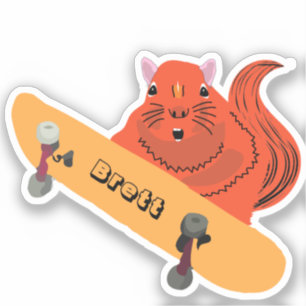 Sticker Naughty Squirrel #547 Brett Skateboard