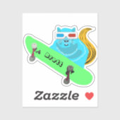 Sticker Naughty Squirrel #560 Brett Skateboard (Feuille)