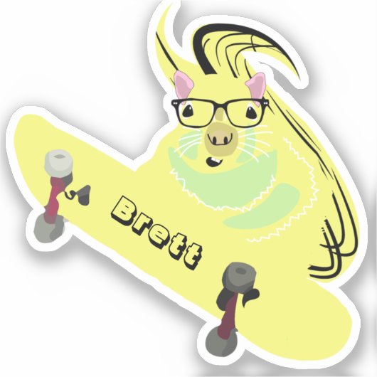 Sticker Naughty Squirrel #563 Brett Skateboard (Recto)