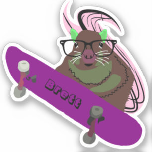 Sticker Naughty Squirrel #602 Brett Skateboard