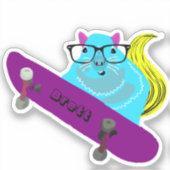 Sticker Naughty Squirrel #603 Brett Skateboard (Recto)