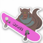 Sticker Naughty Squirrel #622 Brett Skateboard (Recto)