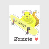 Sticker Naughty Squirrel #628 Brett Skateboard (Feuille)