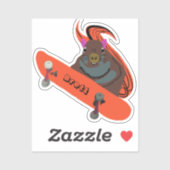 Sticker Naughty Squirrel #645 Brett Skateboard (Feuille)