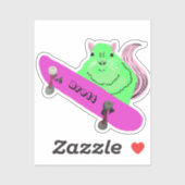 Sticker Naughty Squirrel #674 Brett Skateboard (Feuille)