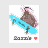 Sticker Naughty Squirrel #688 Brett Skateboard (Feuille)