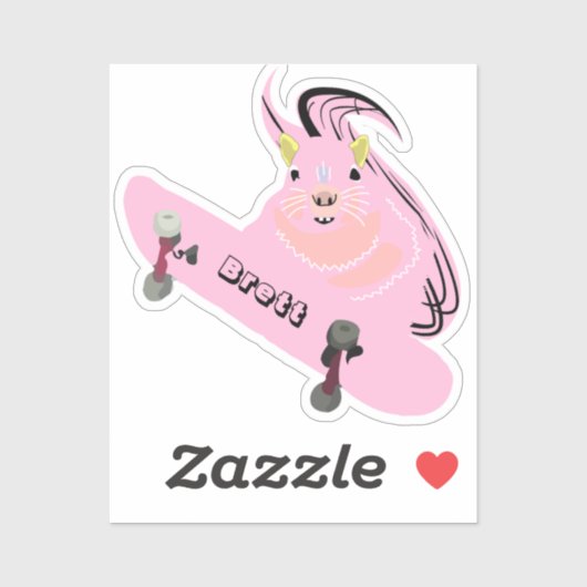 Sticker Naughty Squirrel #698 Brett Skateboard (Feuille)