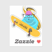 Sticker Naughty Squirrel #703 Brett Skateboard (Feuille)