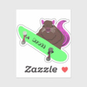 Sticker Naughty Squirrel #708 Brett Skateboard (Feuille)