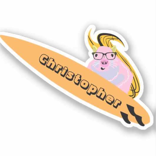 Sticker Naughty Squirrel #719 Surf (Recto)