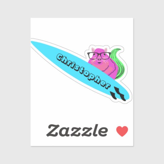 Sticker Naughty Squirrel #720 Surfing (Feuille)