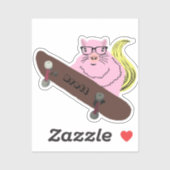 Sticker Naughty Squirrel #758 Brett Skateboard (Feuille)